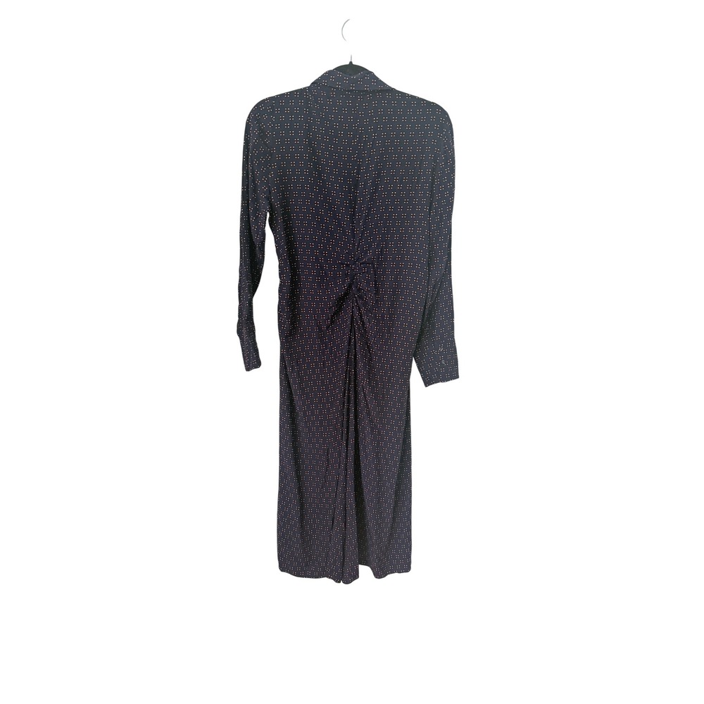 Madewell Ruched Midi Shirtdress navy NWT size 4 - Picture 8 of 12